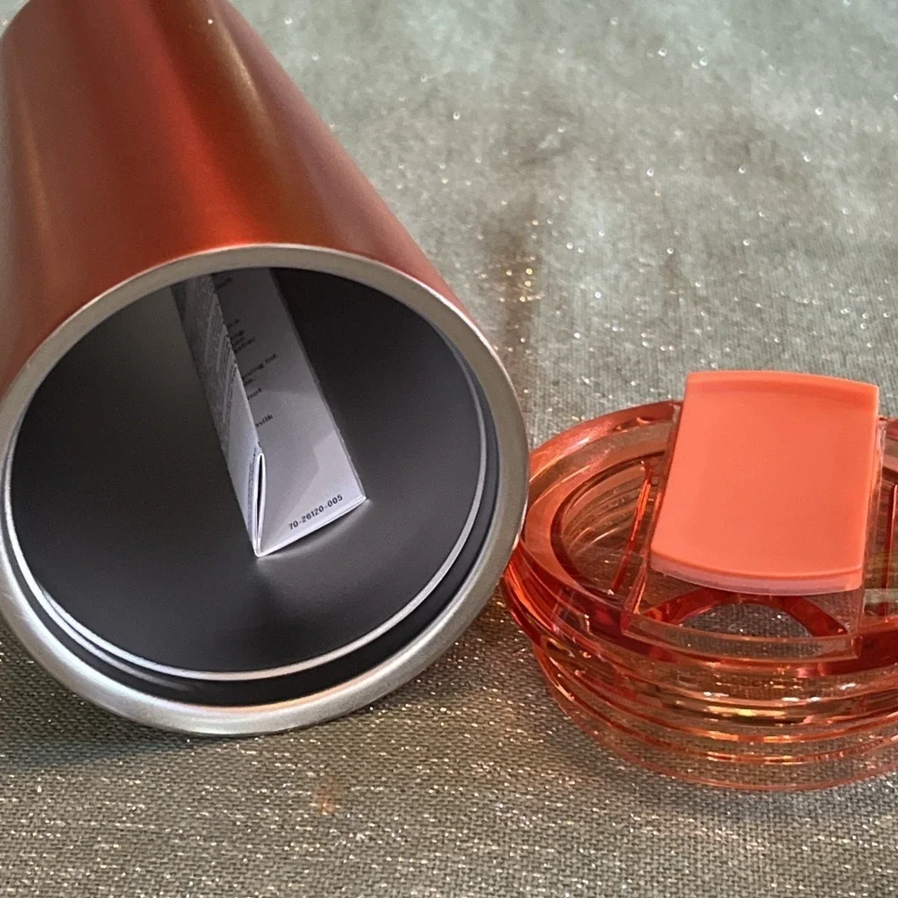 Starbucks Fall 2024 Cinnamon Pumpkin‎ Orange Shimmer SS Limited 16 Oz Tumbler
